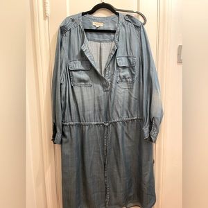 Two By Vince Camuto Long sleeve denim dress